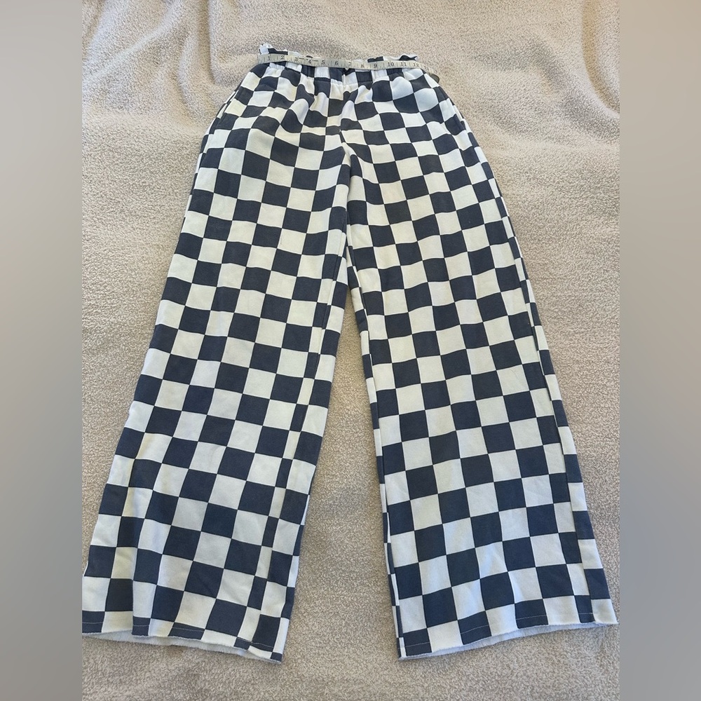 Checkered flared sweats